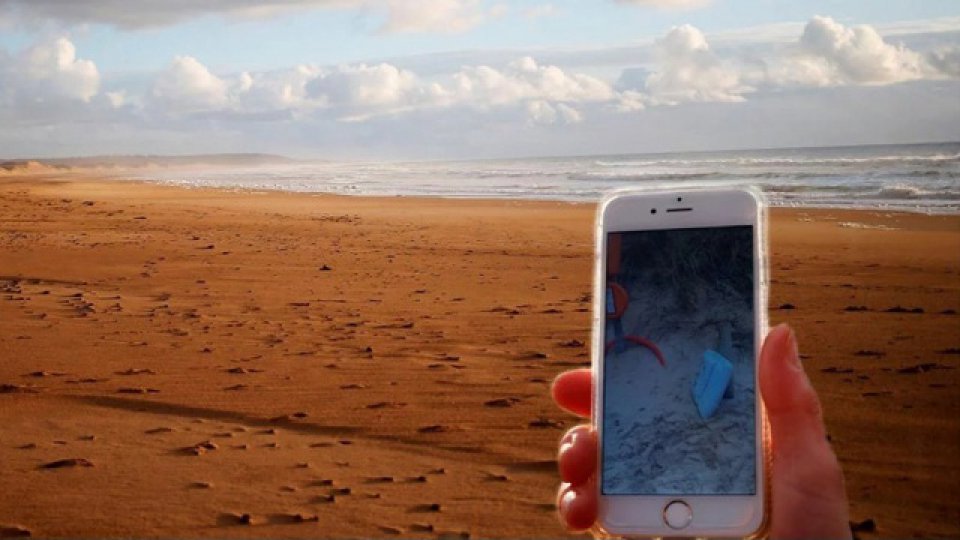 Los restos del posible avión desaparecido.