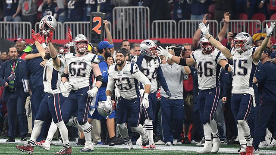 Sexto vaez que los New England Patriots consiguen el trofeo Vince Lombardi.
