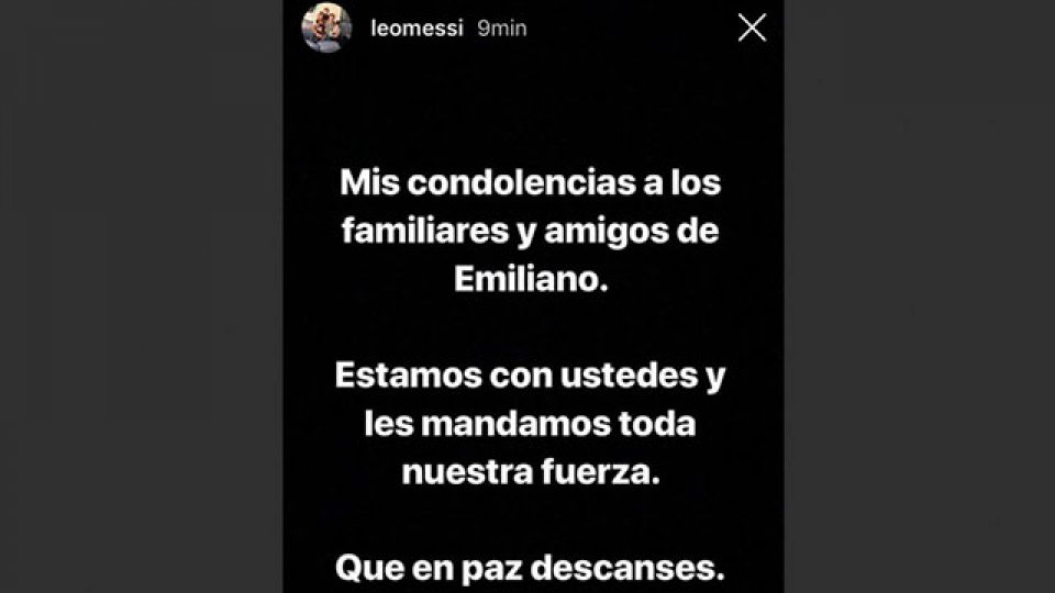 El mensaje de Messi para los allegados a Sala. El mensaje de Messi para los allegados a Sala.