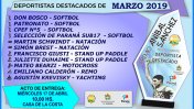 Deportistas y equipos locales destacados de marzo recibirán los premios Aníbal Sánchez