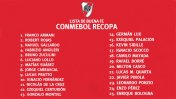 La lista de buena fe de River para la Recopa Sudamericana
