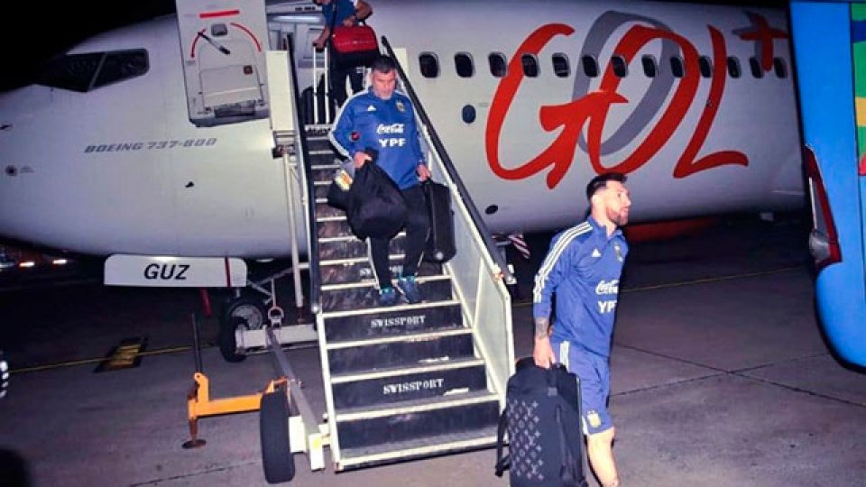 La Selección Argentina llegó a Río de Janeiro.