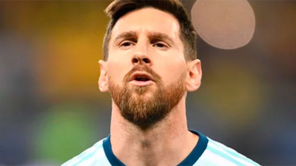 Lionel Messi volvió a cantar el himno.