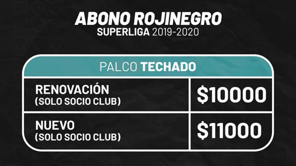 La entidad paranaense dio a conocer los abonas para la Superliga.