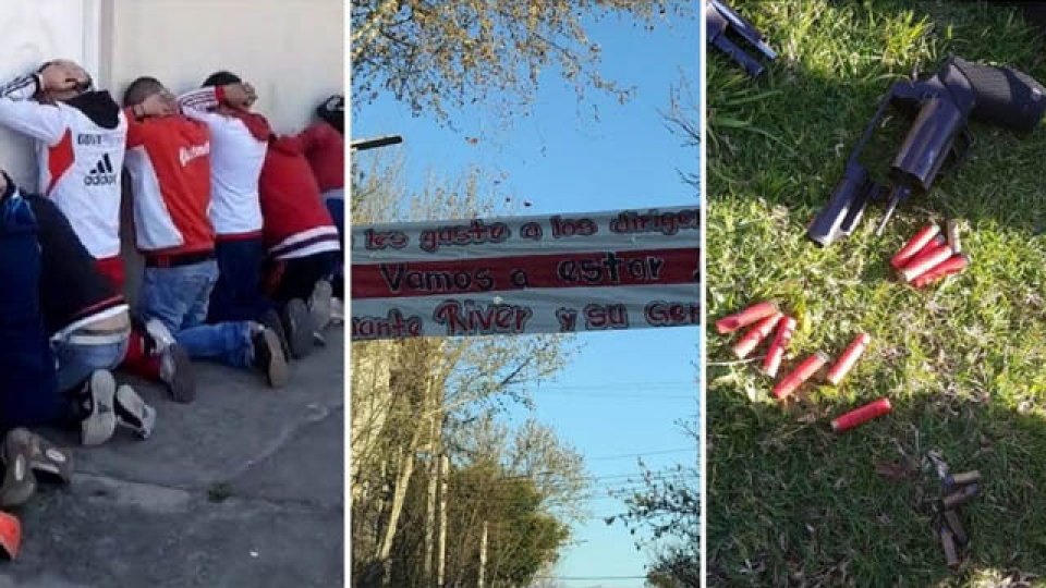 Detuvieron a barras de River con armas antes del partido ante Godoy Cruz.