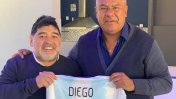Diego Maradona recibió a Claudio Tapia en el predio de Gimnasia