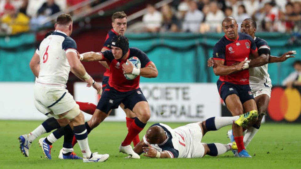Contundente triunfo de Inglaterra en el Mundial de Rugby.