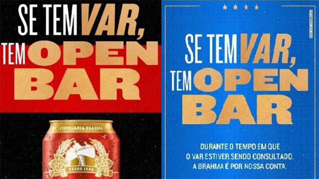 Brahma repartirá cerveza y agua en bares de Río de Janeiro y Porto Alegre.