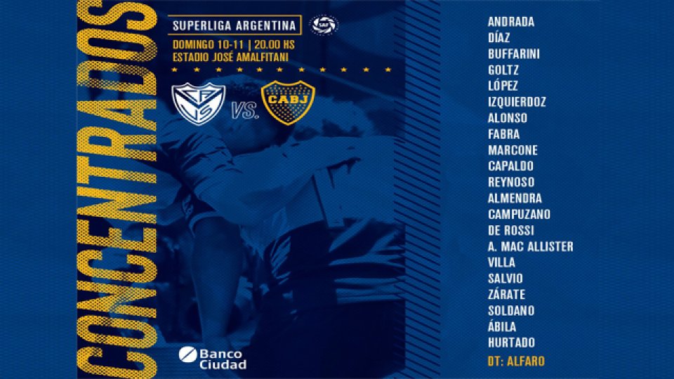 Los convocados de Alfaro para enfrentar al Vélez del entrerriano Heinze.