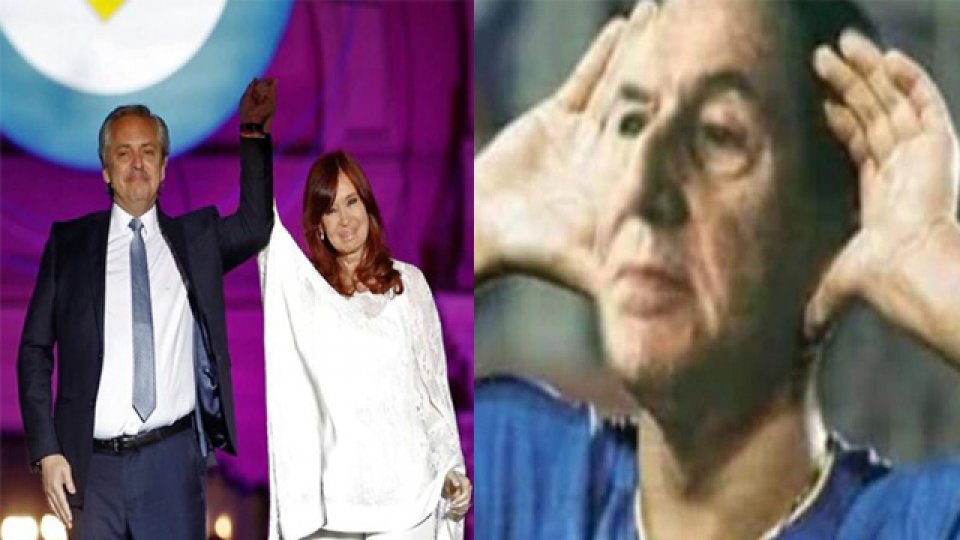 Con la ausnción de Alberto y Cristina, River se burla de Boca y de Macri. Con la ausnción de Alberto y Cristina, River se burla de Boca y de Macri.