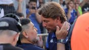 El emotivo saludo entre Diego Maradona y el crespense Gabirel Heinze