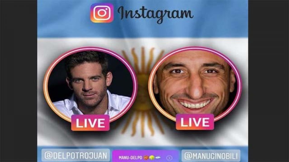 Delpo y Manu, de gran relación, charlaron en vivo a través de Istagram. Delpo y Manu, de gran relación, charlaron en vivo a través de Istagram.