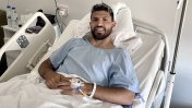 El Kun Agüero fue operado de la rodilla izquierda en Barcelona: 