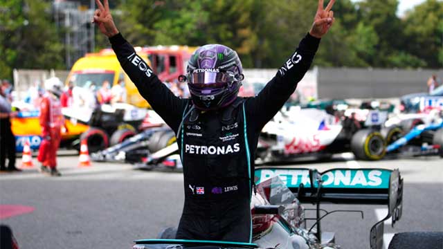 Lewis Hamilton se llevó la victoria en el Gran Premio de España.