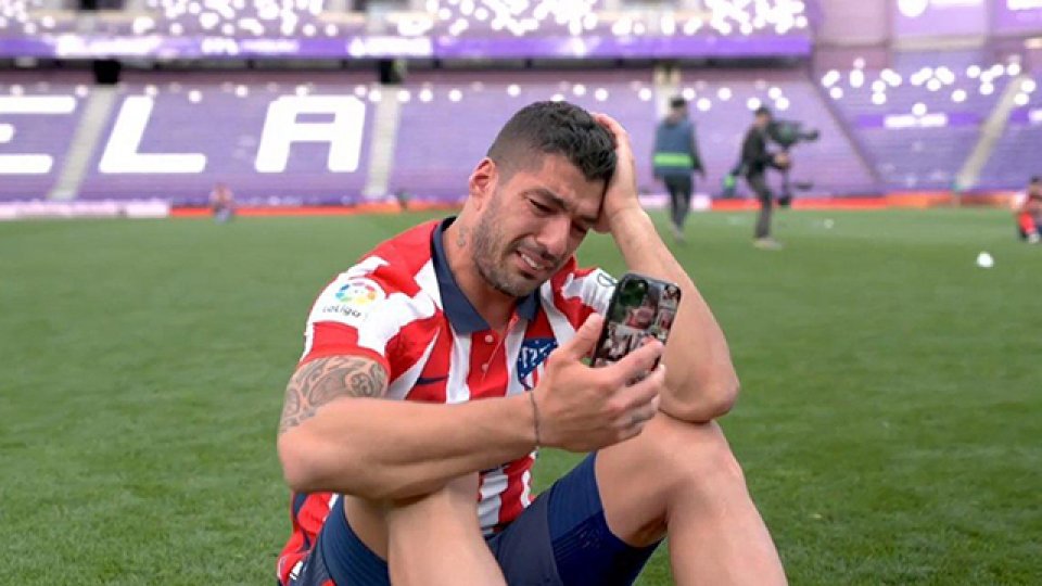 Luis Suárez rompió en llanto, le agradeció al Atlético Madrid.