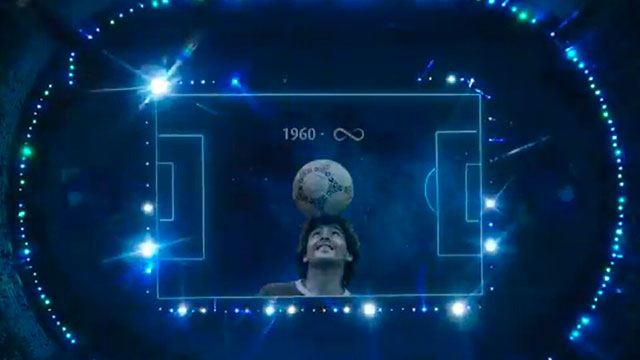 El homenaje a Diego Armando Maradona en la previa de Argentina-Chile.