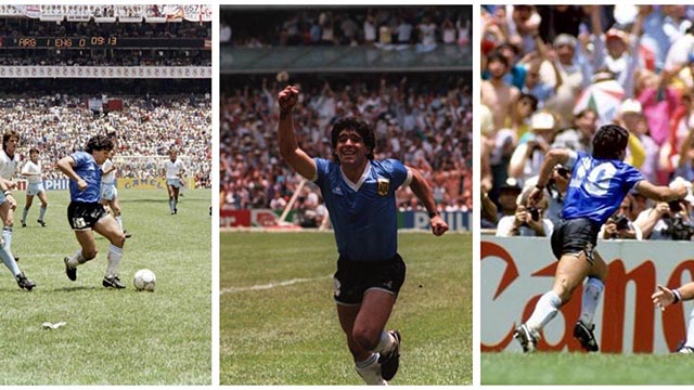 Maradona y su tarde mágica ante Inglaterra, 35 años después.