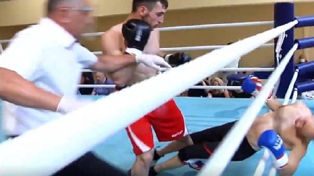 .En apenas medio minuto, Giorgi Umekashvili, sacó de combate a su rival.