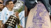 Ángel Di María y un imponente tatuaje de la Copa América