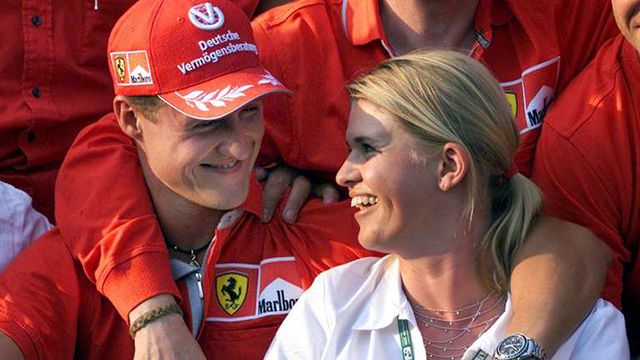 El piloto alemán de F1 Michael Schumacher y su esposa Corinna Schumacher.