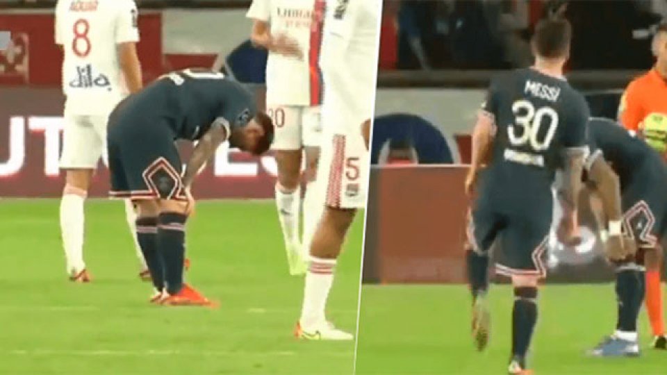 El momento que las cámaras captaron la lesión de Messi en el PSG.