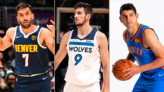Campazzo, Bolmaro y Deck, los argentinos en esta temporada de la NBA.