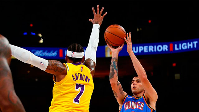 NBA: Con Gabriel Deck, Oklahoma City Thunder dio la sorpresa ante los Lakers.