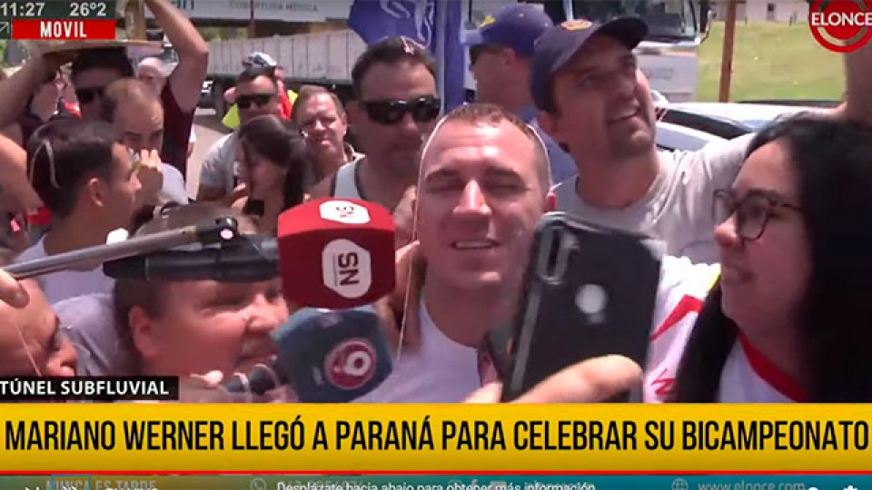 &quot;Agradecido a los paranaenses, nací en el mejor lugar&quot;, la palabra de Werner