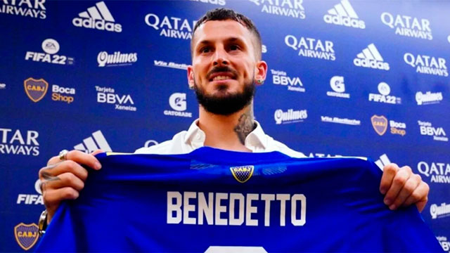 Benedetto fue presentado como refuerzo de Boca. (Crédito: Olé)