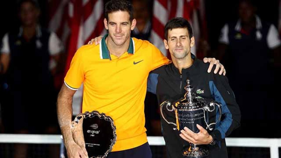 Djokovic y Del Potro tras la final del US Open 2018.