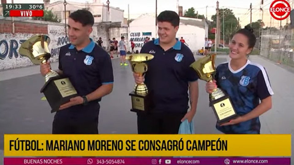 Fútsal: Mariano Moreno festejó el título y lograron además subcampeonatos.