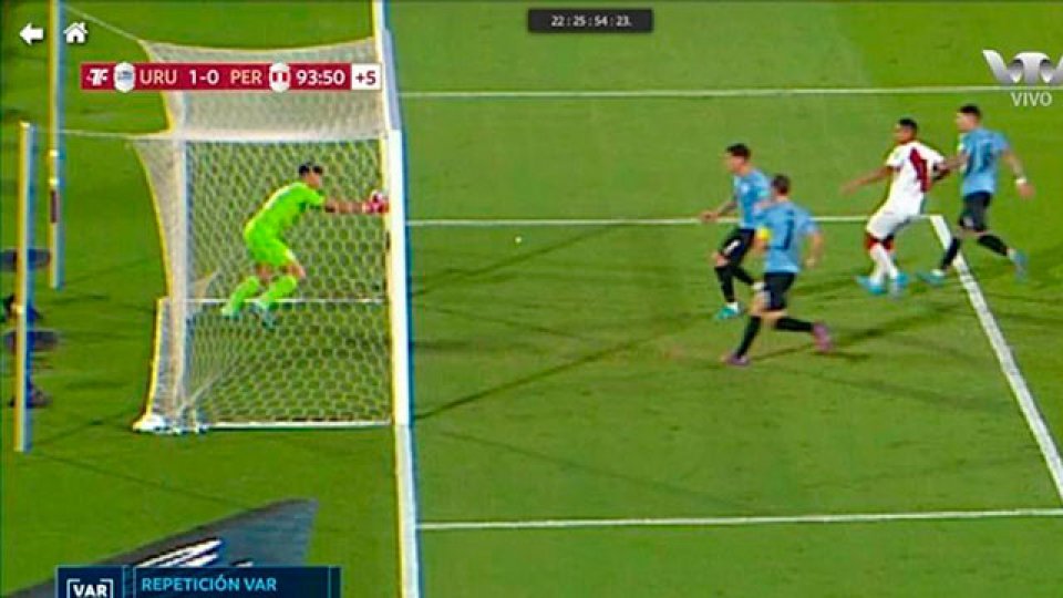 ¿Fue gol de Perú en el cierre del partido con Uruguay?.