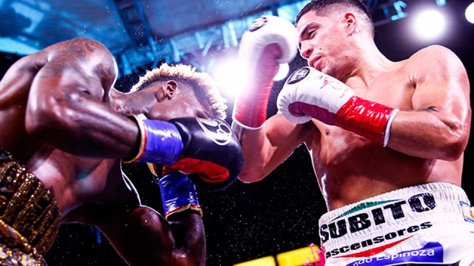 Brian Castaño luchó pero Charlo lo noqueó en el décimo asalto. (@ShowtimeBoxing)