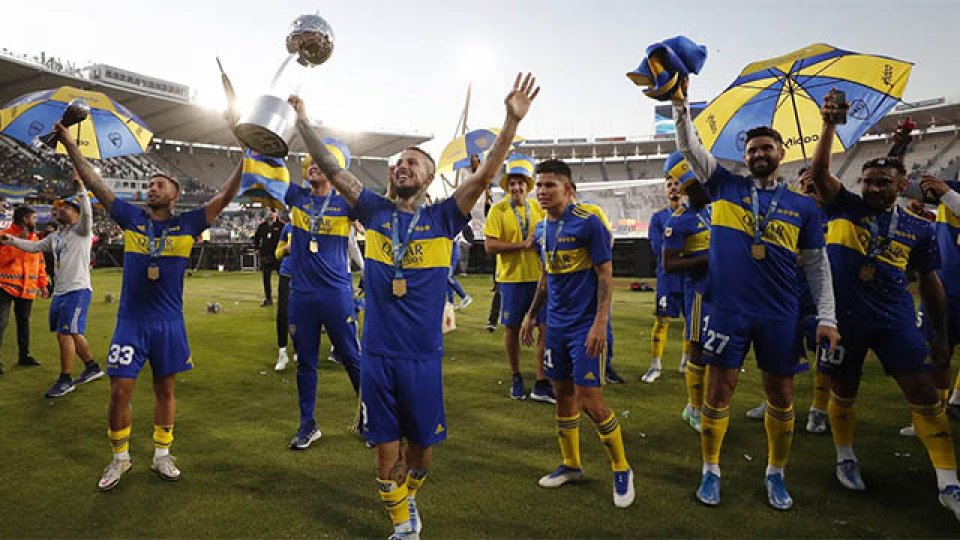 Los festejos de Boca Campeón de la Copa de la Liga Profesional.