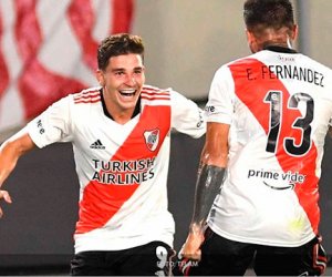 Libertadores: Con seis goles de Julián Álvarez, River golea 8-0 a Alianza Lima