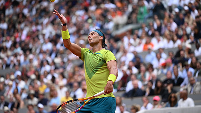 Nadal, máximo ganador de torneos de Grand Slam con 22 trofeos.