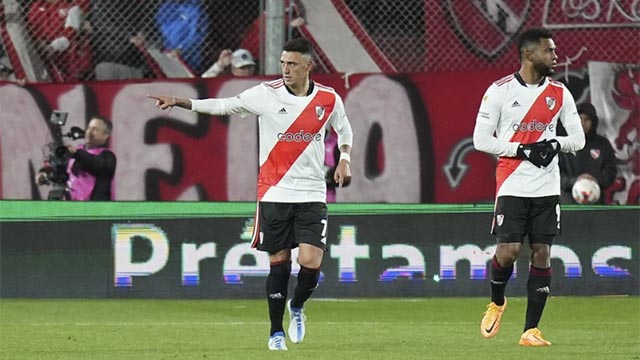 River festejó en el clásico: el agónico gol de Matías Suárez en Avellaneda