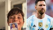 A Mateo Messi le tocó la figurita del Mundial de su papá