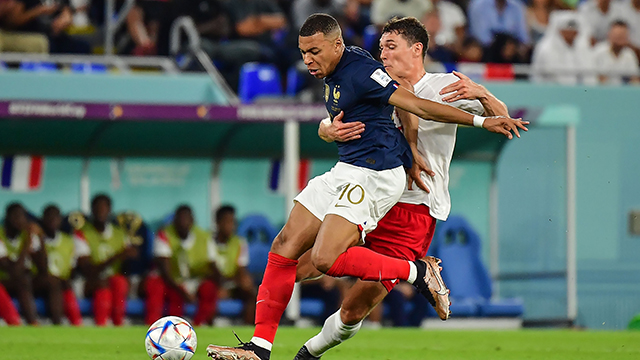Francia le ganó a Dinamarca de la mano de Mbappé.