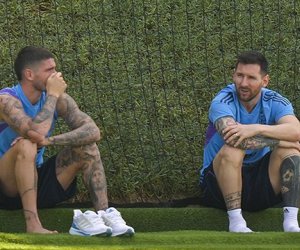 La Selección entrenó tras el triunfo y Messi tuvo un gesto con sus compañeros