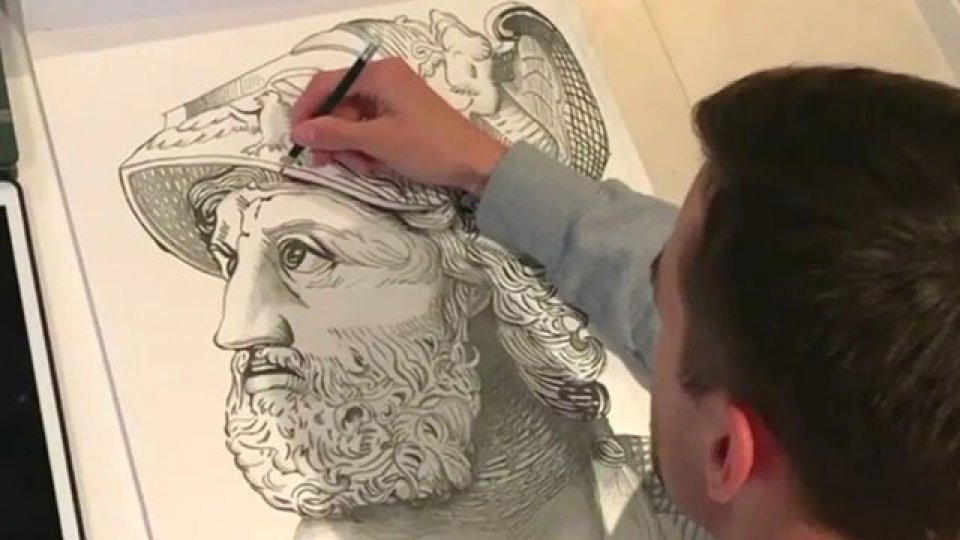 Tagliafico develó su talento para el dibujo.