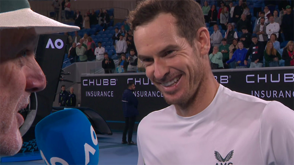 Andy Murray recibió una inesperada pregunta tras su victoria en Australia.