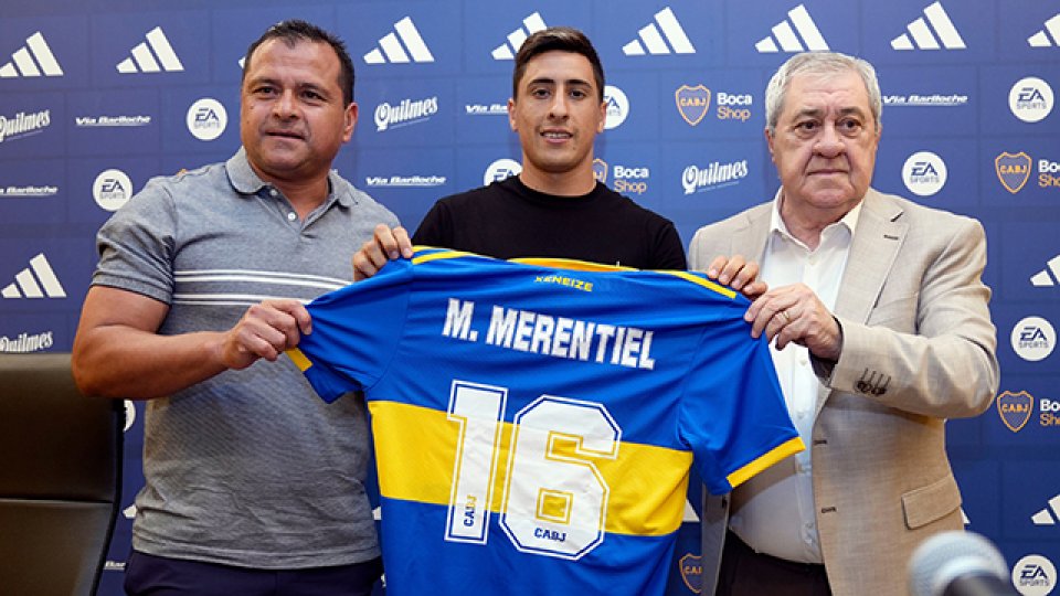 Boca presentó oficialmente al delantero Merentiel.