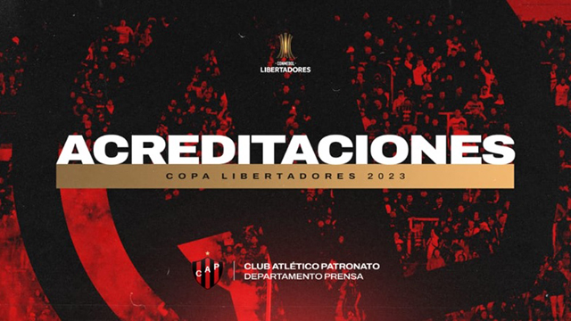 Abrieron acreditaciones periodísticas para Patronato-Nacional, por Libertadores.