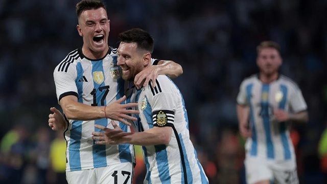 Con un triplete de Messi, la Selección goleó 7-0 a Curazao en Santiago del Estero