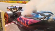 Video: se prendió fuego el motor de un auto de la Fórmula 1 en Azerbaiyán