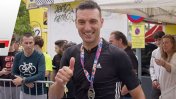 Scaloni completó una maratón de ciclismo de 167 km en España