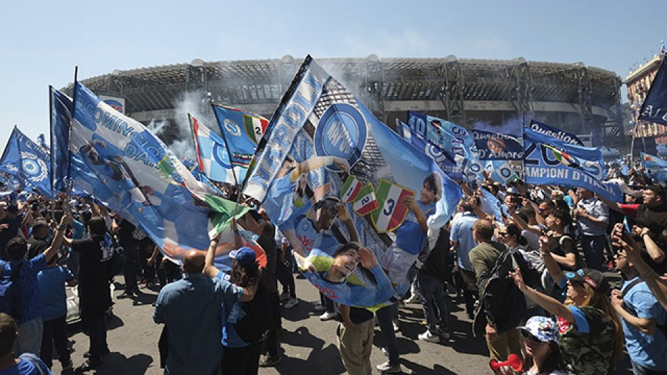 Napoli celebró la conquista de la Serie A en el estadio Diego Maradona.