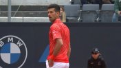 Novak Djokovic mostró su enojo por un golpe de su rival en pleno partido