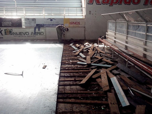 Echagüe cambia su piso deportivo